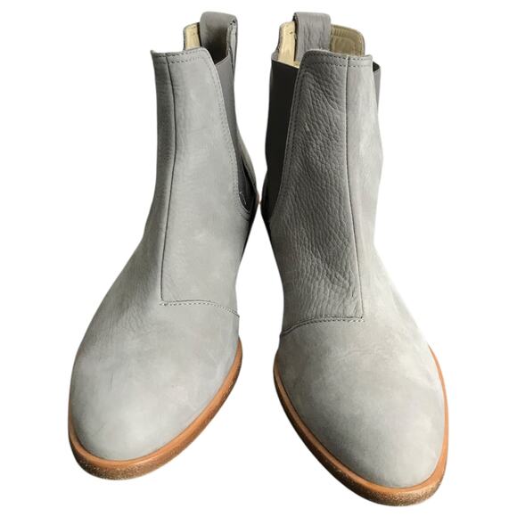 rag & bone Dixon Chelsea Boots Womens US6.5 EU37 Gray Nubuck Bootie 2" Heel - Picture 1 of 8